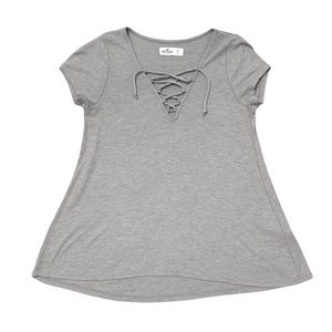 Hollister Tie Front Short Sleeve Shirt